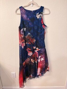 NWT Donna Karan Floral Midi Dress Size 10